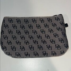 Dooney & Bourke Black and Gray Cosmetic Bag with Monogram